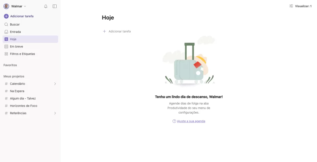 GTD no Todoist - Hoje