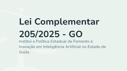 Lei Complementar 205/2025 - GO